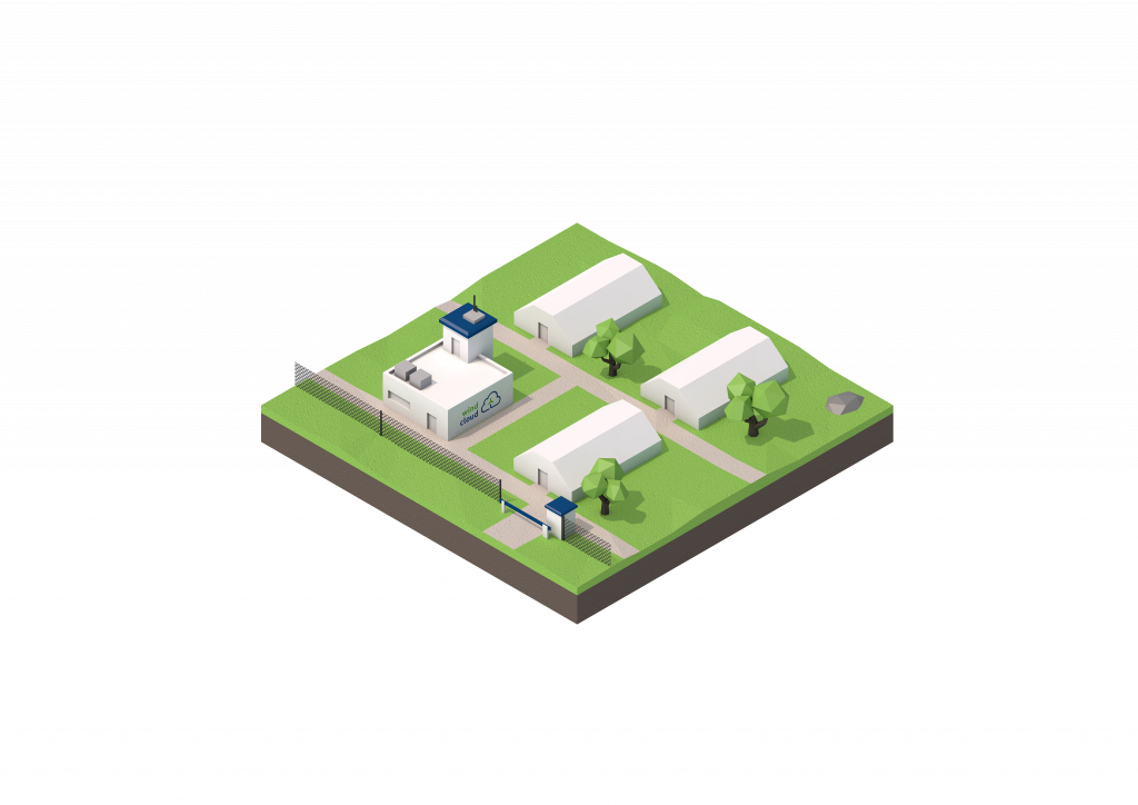 Rechenzentrum als 3D-Visual