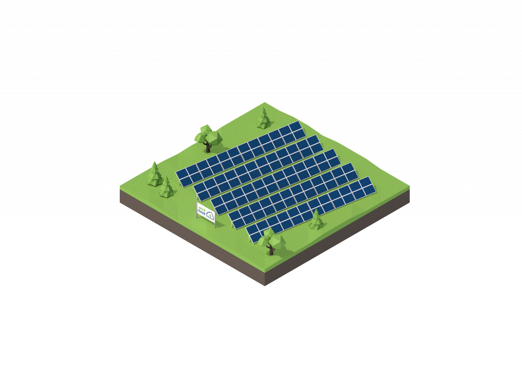 Solarpark als 3D-Visual